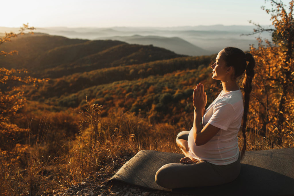 Pregnant woman Meditating